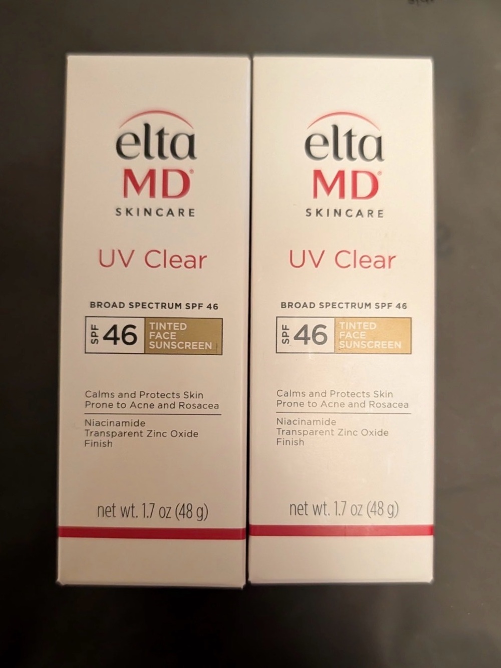 EltaMD UV Clear Tinted Face Sunscreen - White & Red Accents
